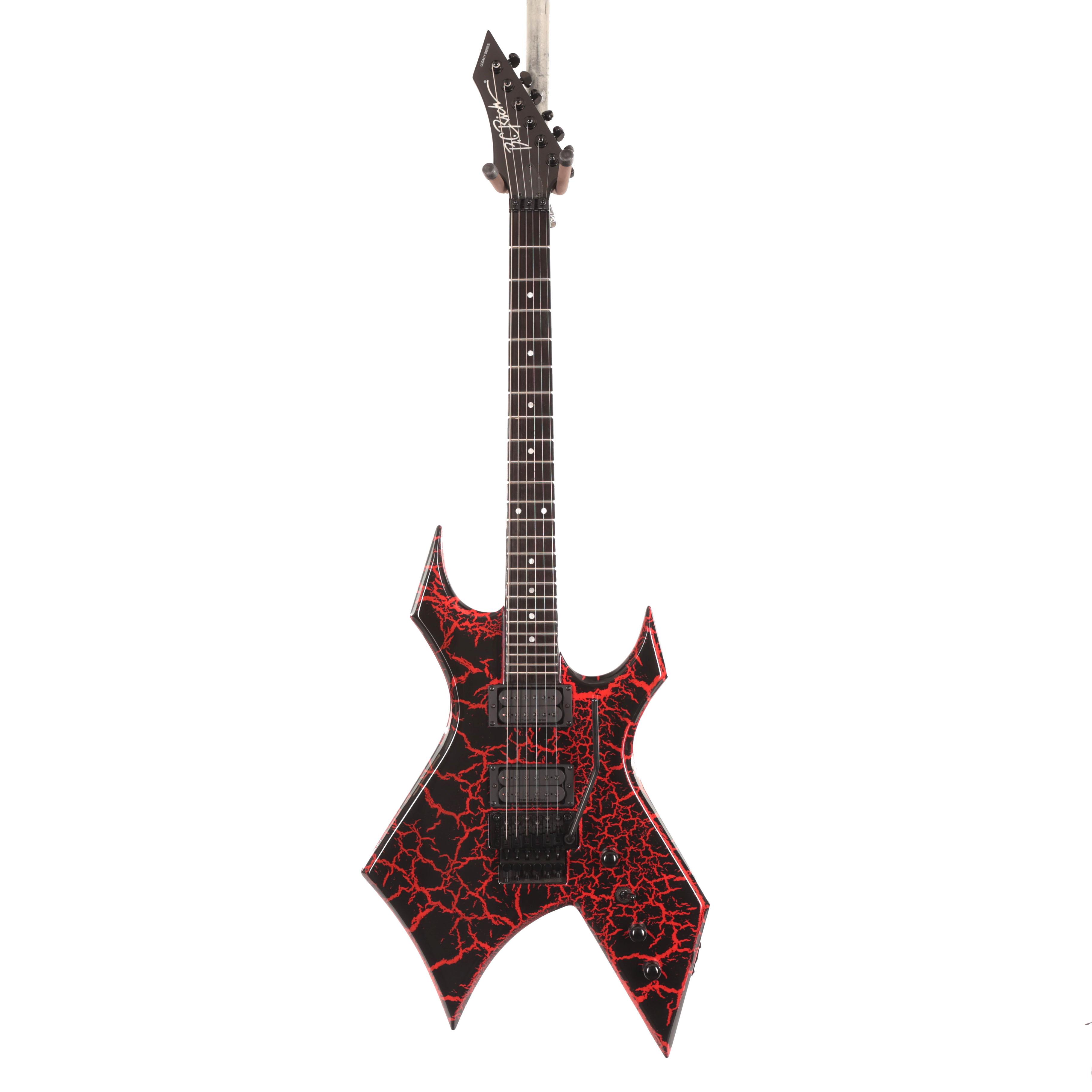 BC Rich Warlock Legacy Floyd Rose Guitar in Red Crackle
